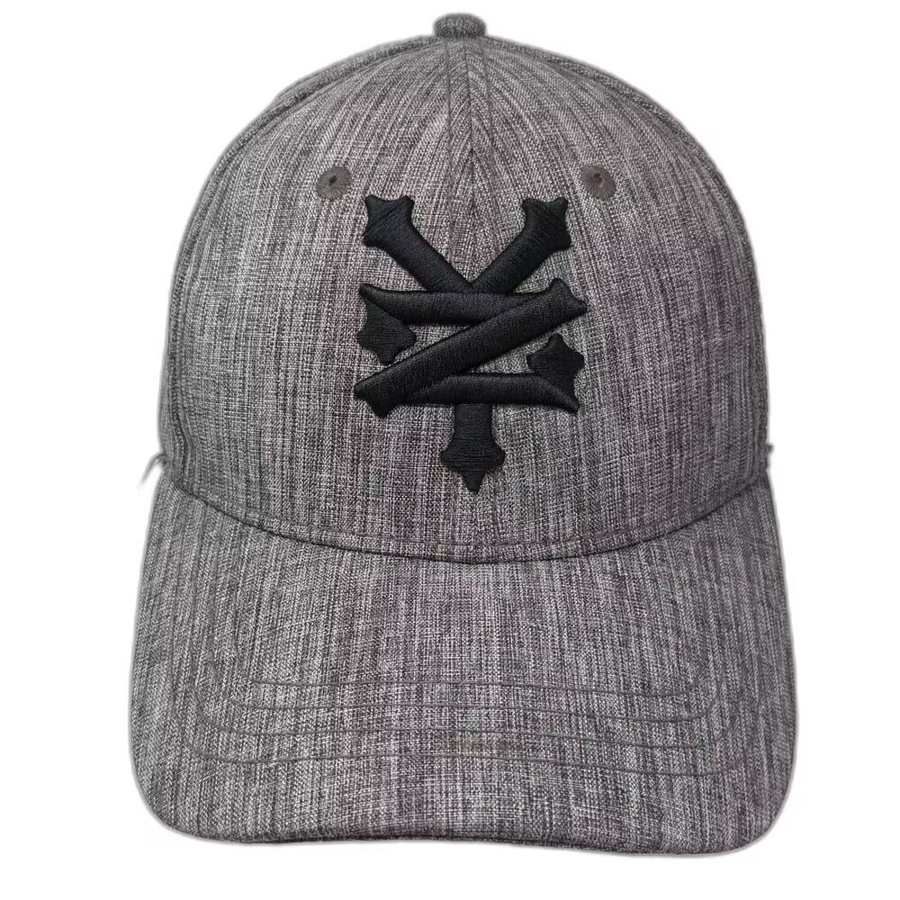 Zoo York Baseball Cap Hat Gray Black Heathered Embroidered Logo Slideback OS
